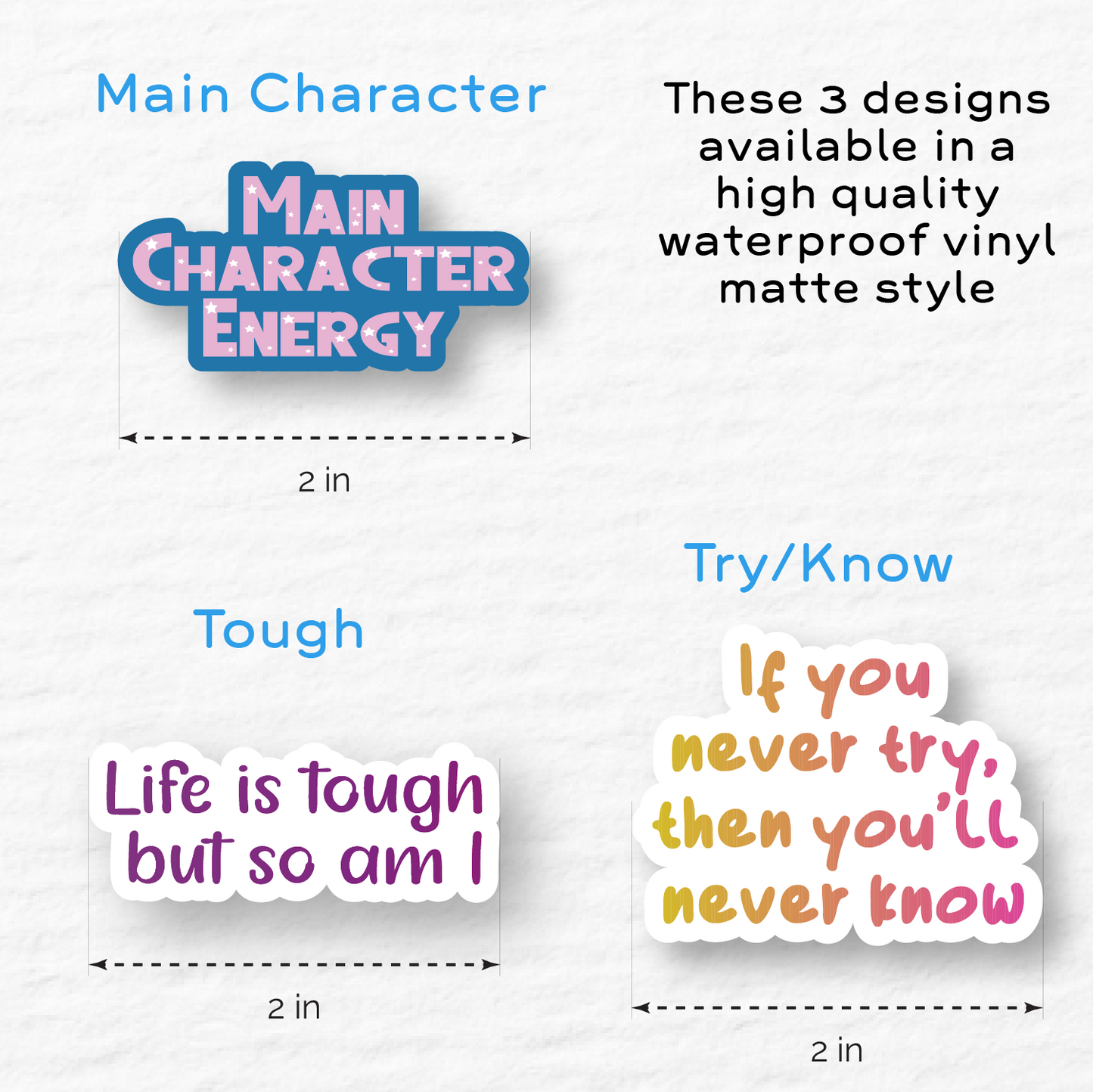 Self-Care Sticker Set - 2 inches