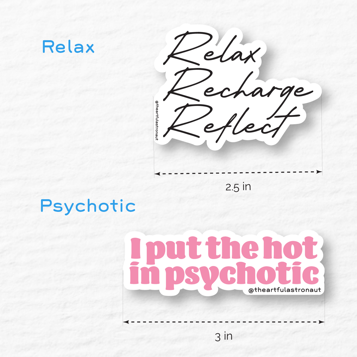 Self-Care Sticker Set - 2.5 inches