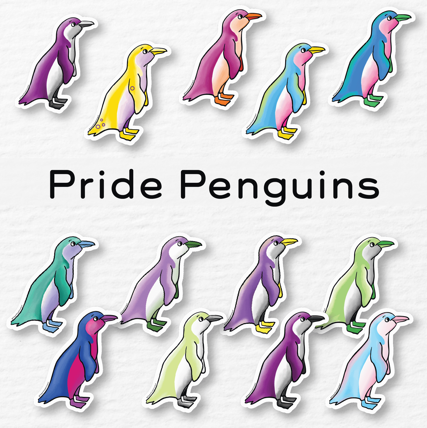 Penguin Pride Sticker: Vinyl Sticker | The Artful Astronaut