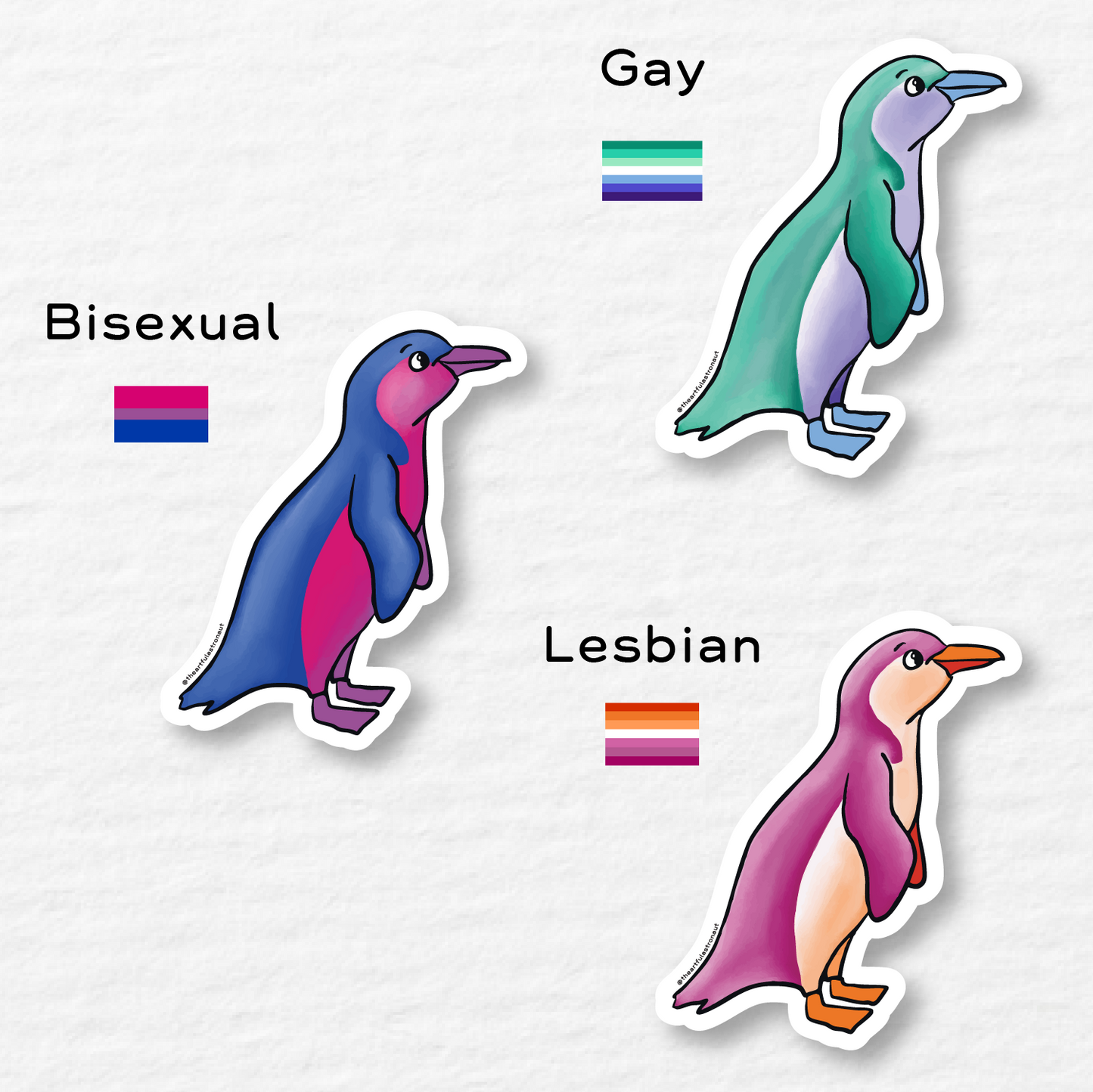 Penguin Pride Sticker: Vinyl Sticker | The Artful Astronaut