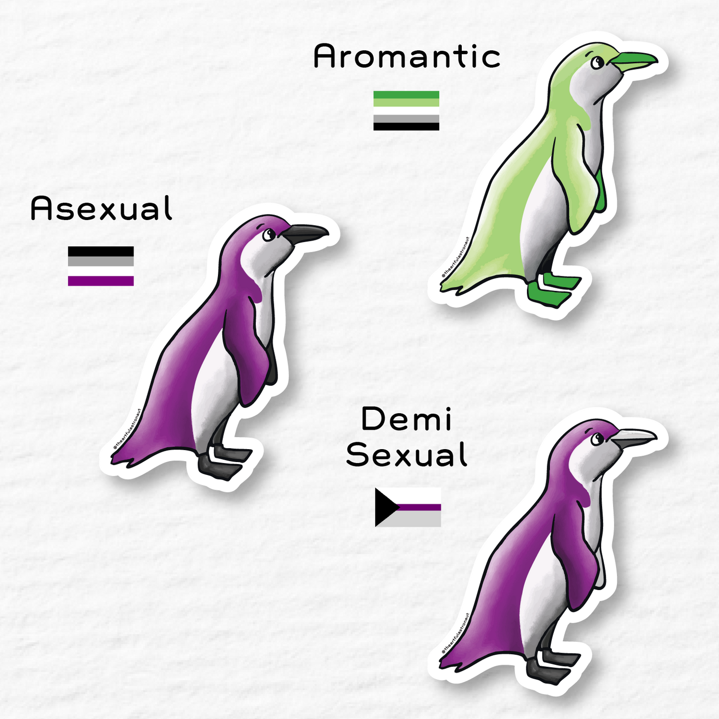 Penguin Pride Sticker: Vinyl Sticker | The Artful Astronaut
