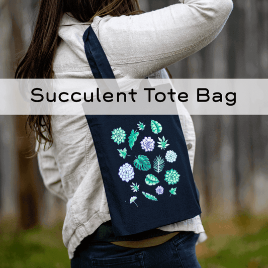 Succulent Canvas Tote Bag