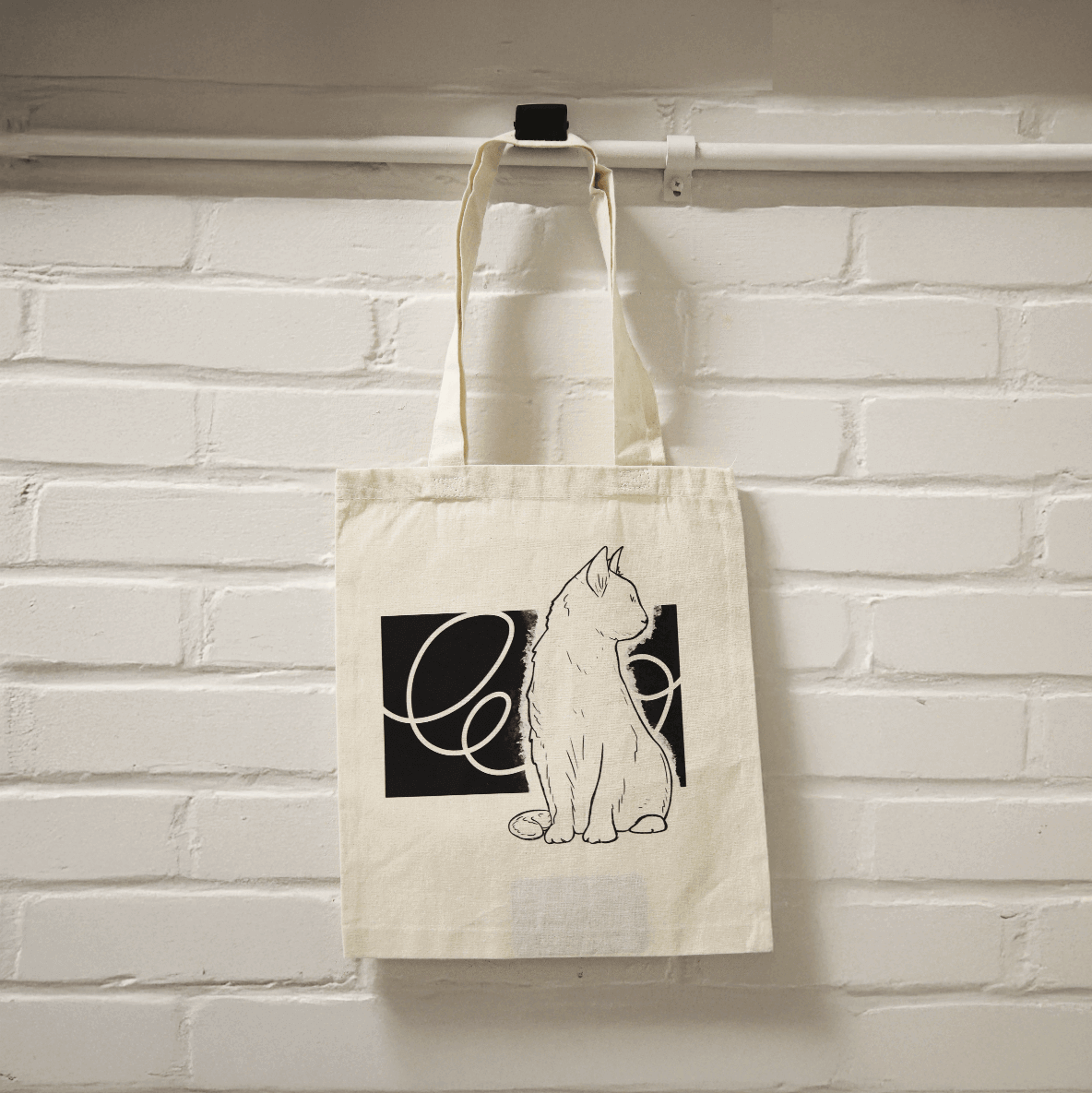 Swirly Cat Tote Bag
