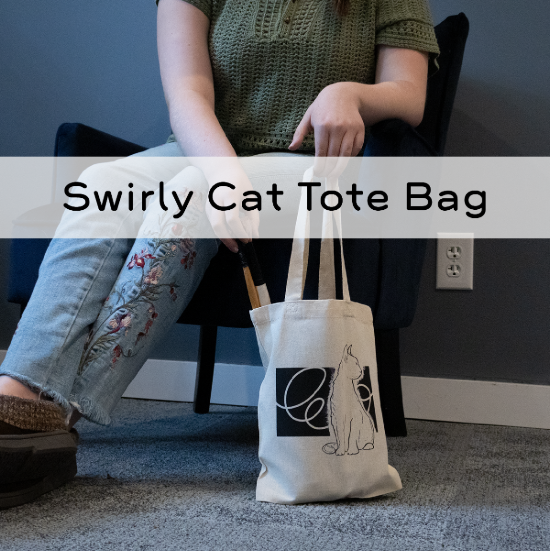 Swirly Cat Tote Bag
