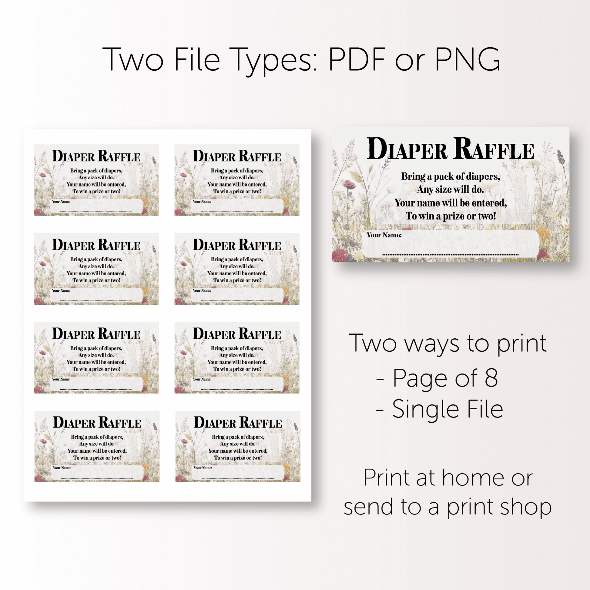 Baby Shower Invitation Digital Template Bundle