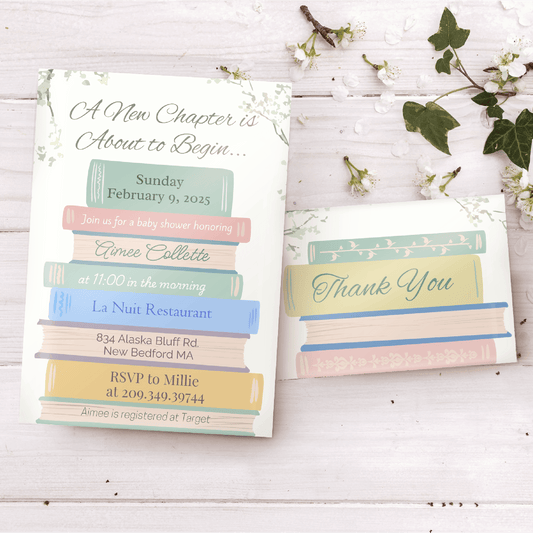 Shower Invitation Template: Book Themed | The Artful Astronaut