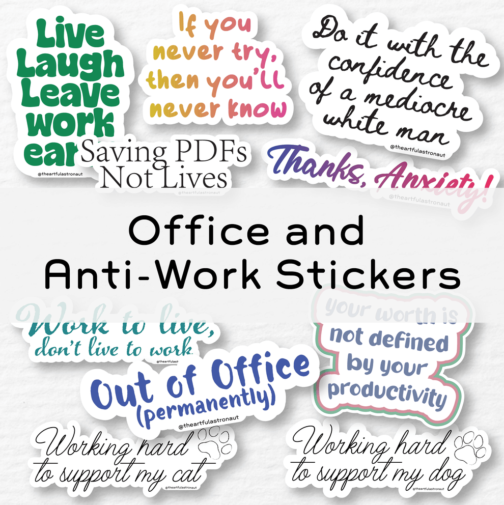 Workplace Survival Stickers – The Artful Astronaut LLC