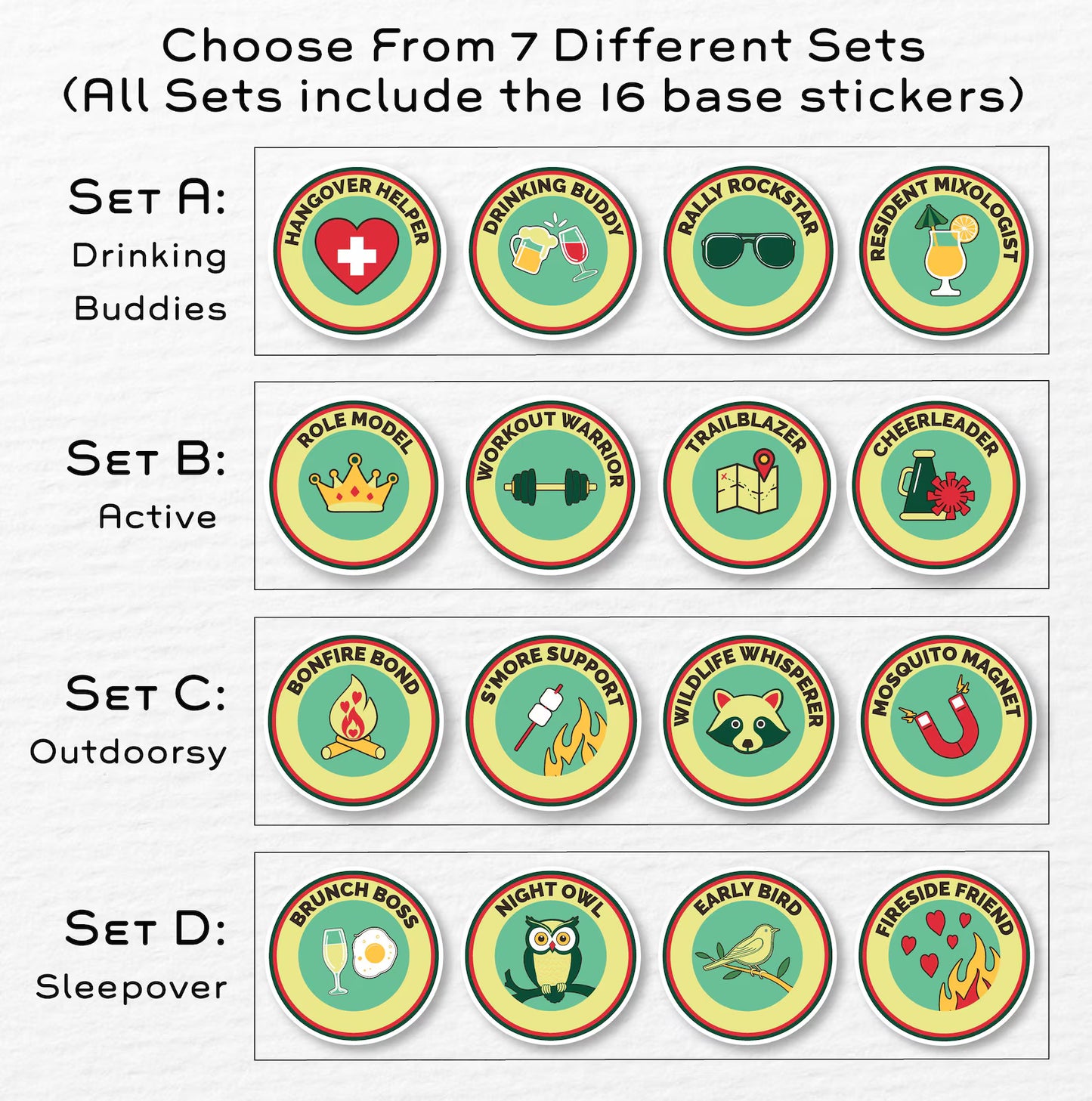 Merit Badge Sticker Party Favor Set