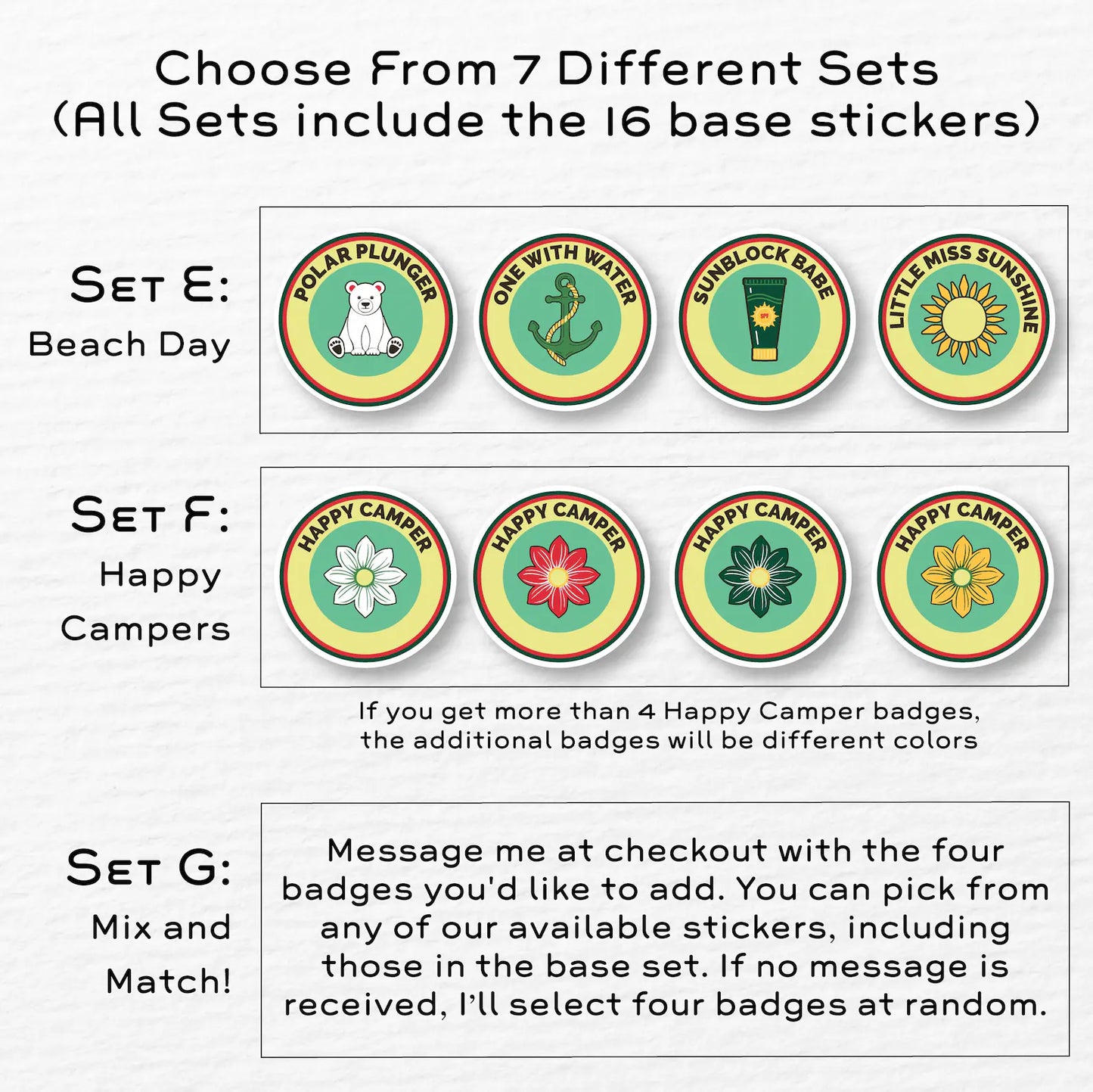 Merit Badge Sticker Party Favor Set