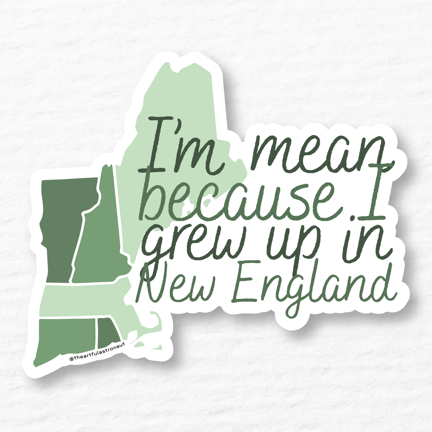 Noah Kahan New England Stickers