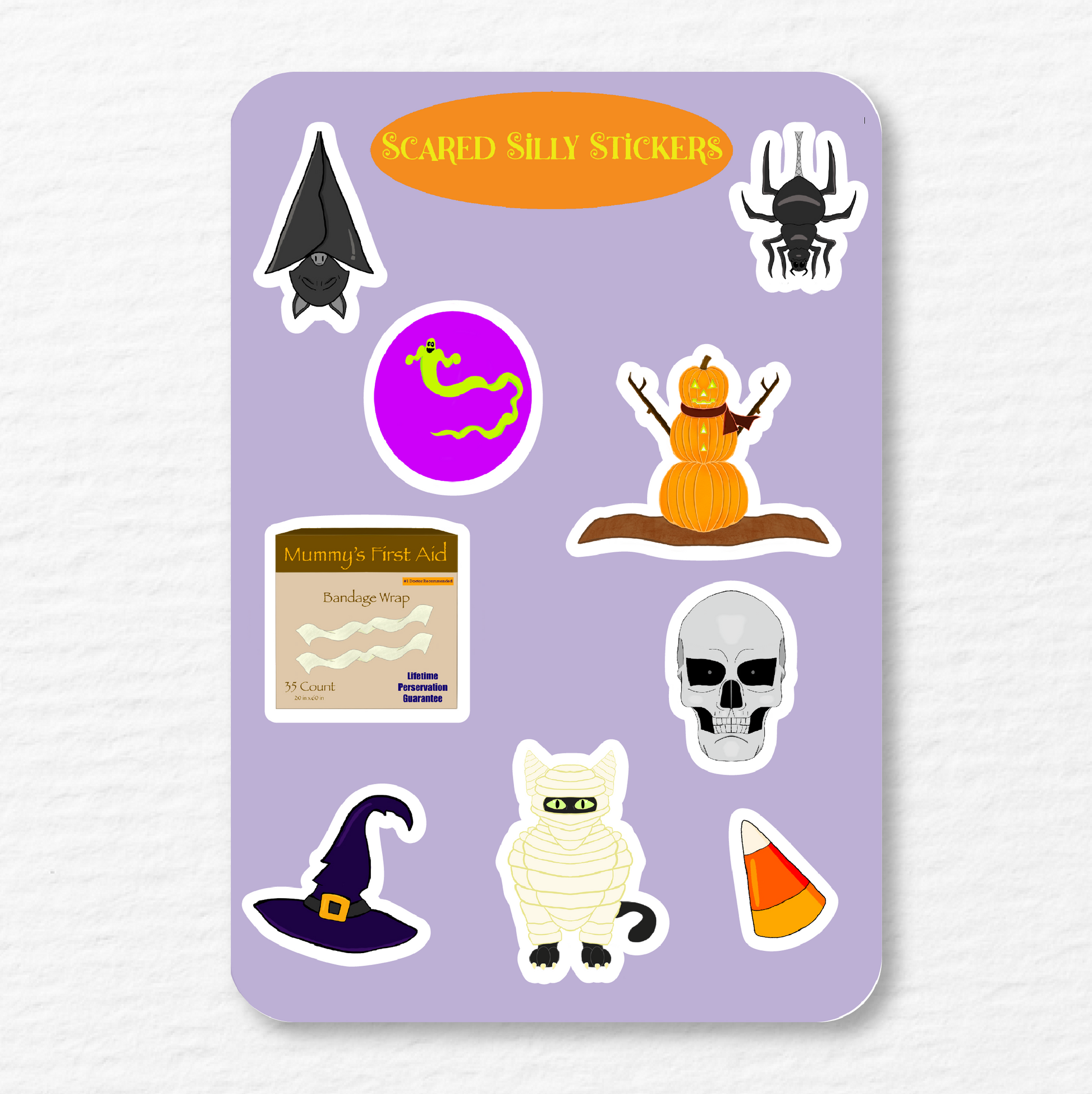 Scared Silly Halloween Sticker Sheet