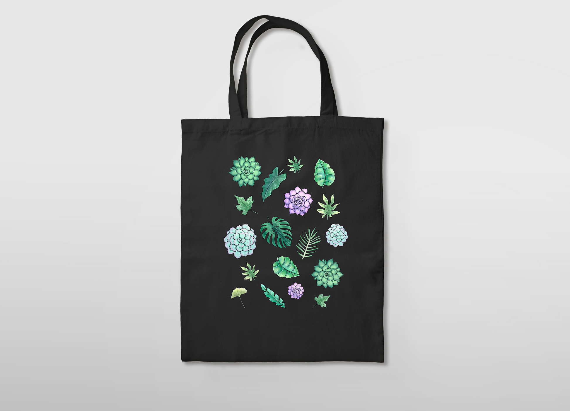 Succulent Canvas Tote Bag