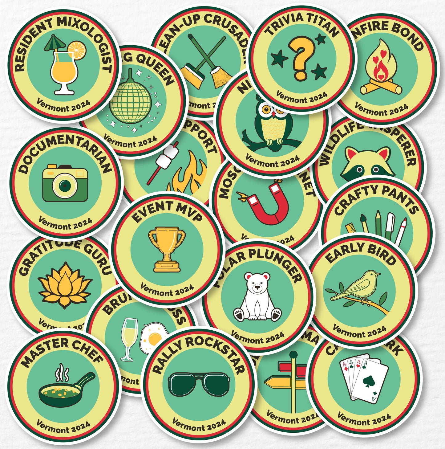 Personalized Merit Badge Stickers