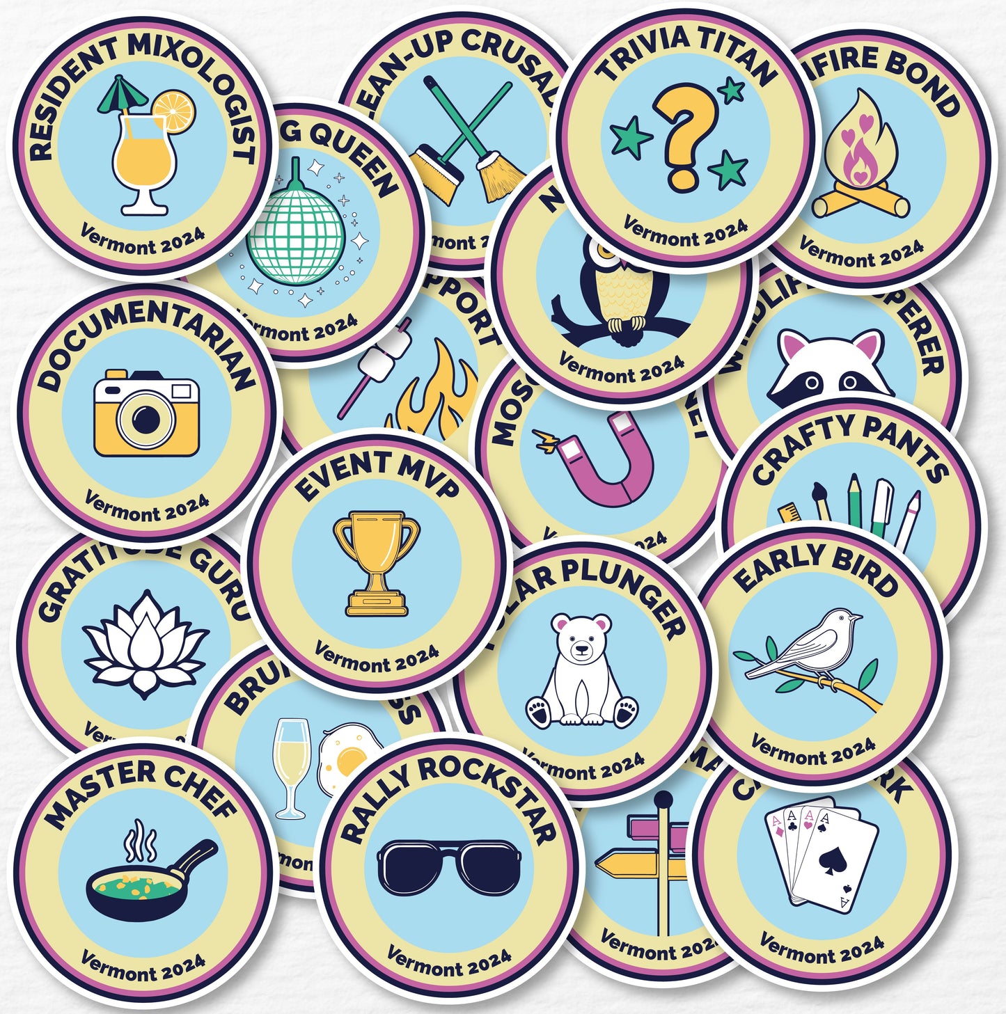 Personalized Merit Badge Stickers