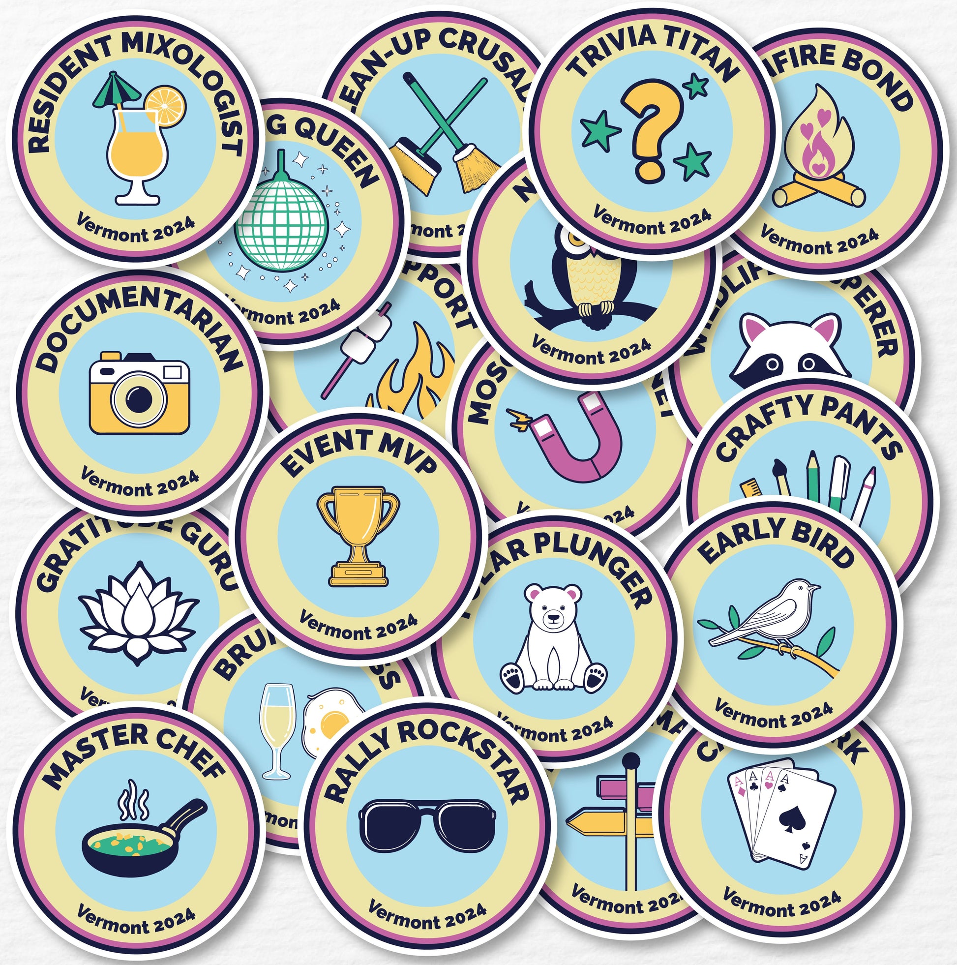 Personalized Merit Badge Stickers